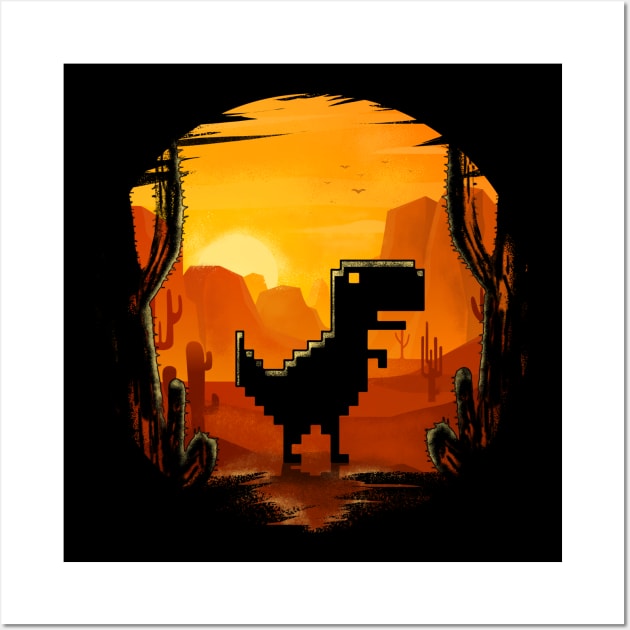 Dino No Internet Wall Art by wookiemike